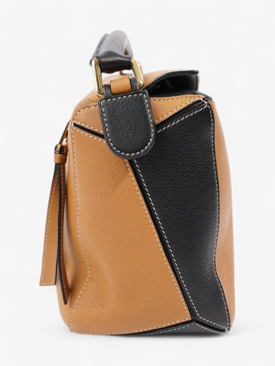 Loewe Puzzle Tricolor Bag Brown / Black / Beige Calfskin Leather Image 6