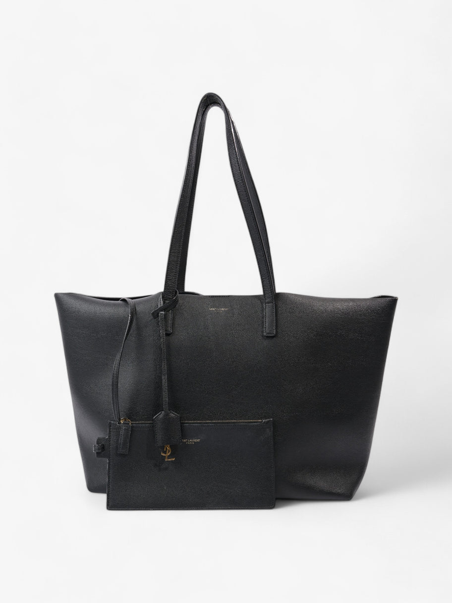 Saint Laurent Shopper Tote Black Leather Image 3