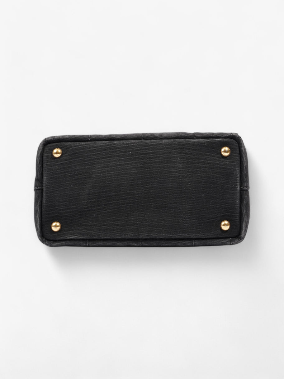 Prada Canvas Tote Black / White Cotton Image 7