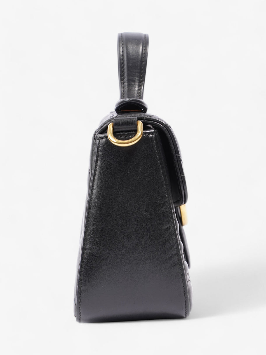 Gucci GG Marmont Mini Top Handle Bag in Quilted Black Leather Black GG Supreme Matelasse Leather Mini Image 5