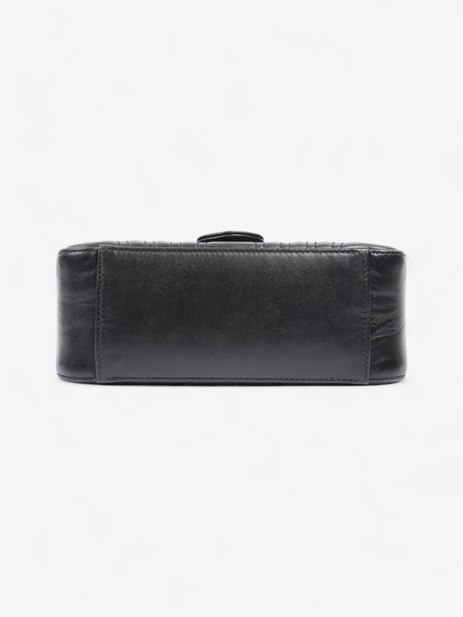Gucci GG Marmont Mini Top Handle Bag in Quilted Black Leather Black GG Supreme Matelasse Leather Mini Image 6