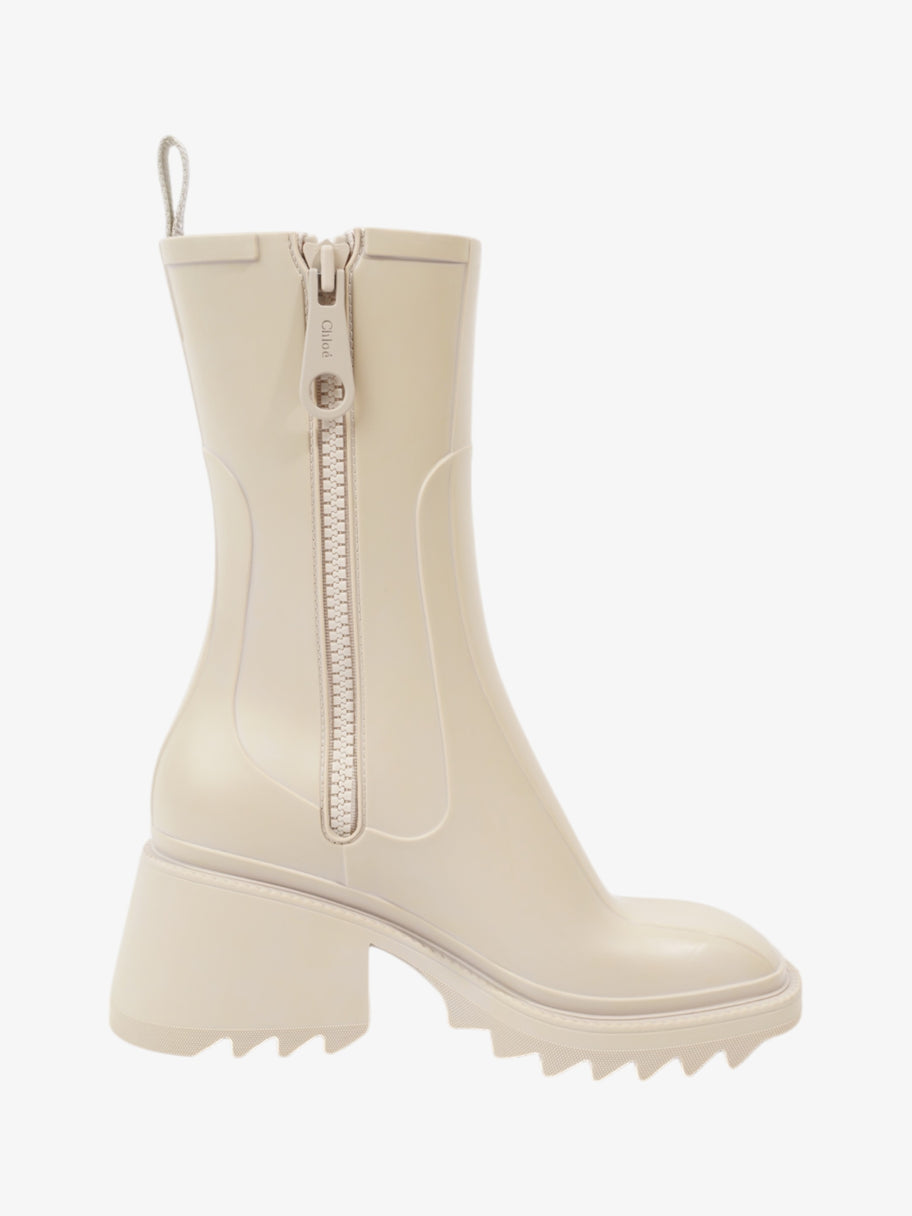 Chloe Betty Boots Cream Rubber EU 38 UK 5 Image 4