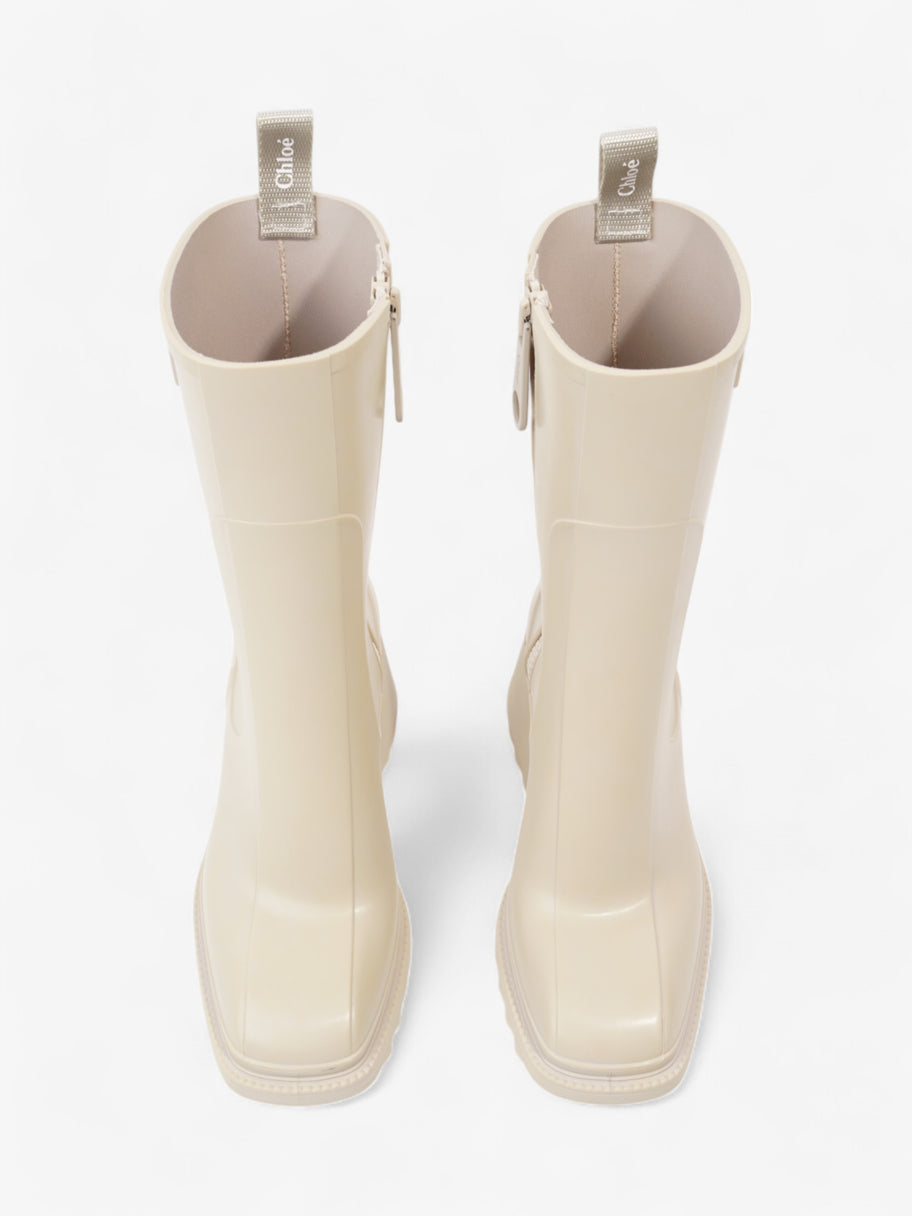 Chloe Betty Boots Cream Rubber EU 38 UK 5 Image 8