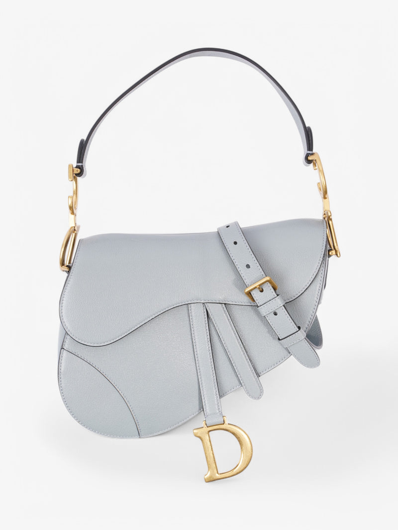 Christian Dior Saddle Blue Leather 25.5 x 20 x 6.5 cm