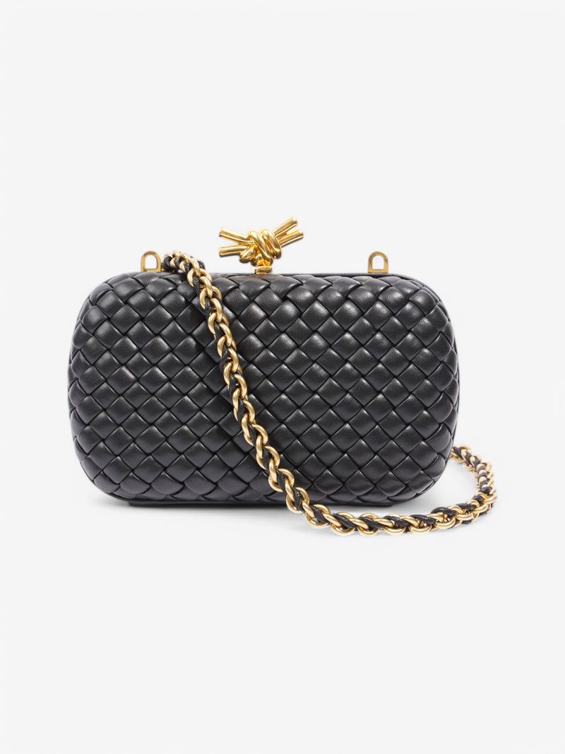  Bottega Veneta Knot clutch Black Leather Small