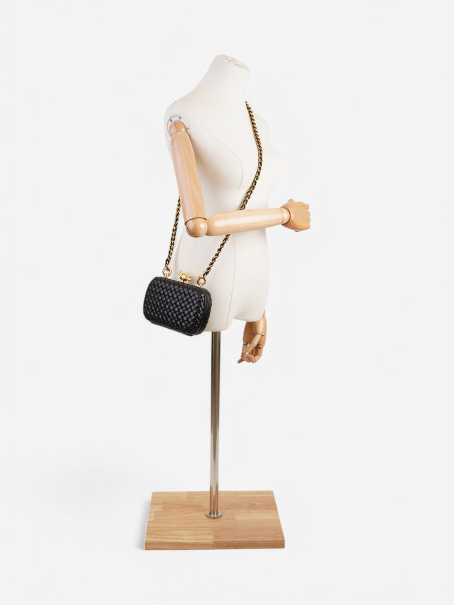 Bottega Veneta Knot clutch Black Leather Small Image 2