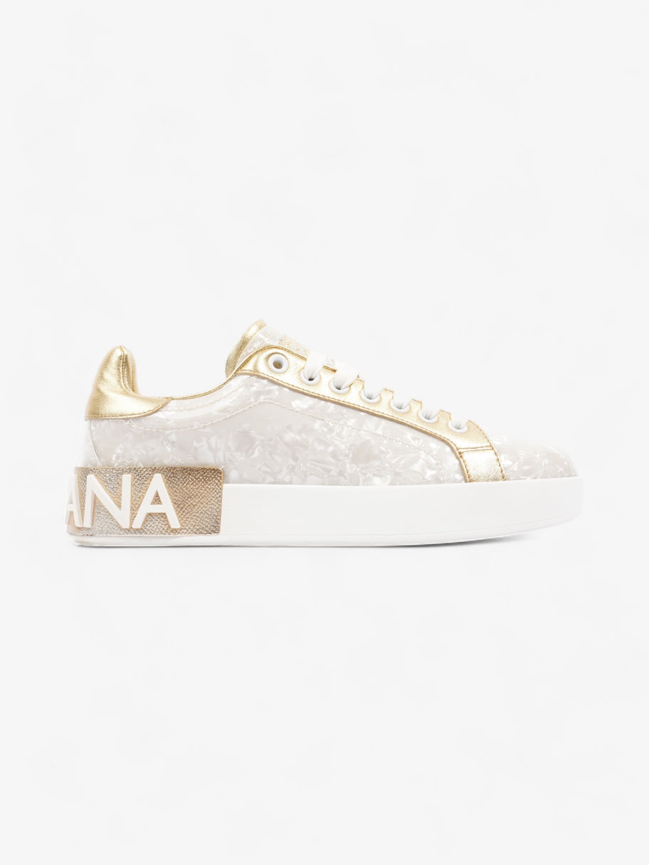 Dolce and Gabbana Portofino Sneakers Pearl  / Gold PVC EU 36 UK 3 Image 1
