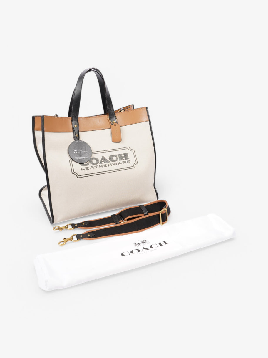 Coach Field Tote 40 Beige  / Brown / Black Canvas 40 Image 10
