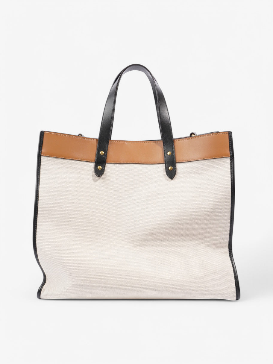 Coach Field Tote 40 Beige  / Brown / Black Canvas 40 Image 4