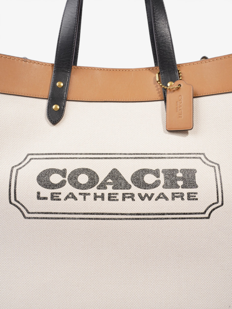 Coach Field Tote 40 Beige  / Brown / Black Canvas 40 Image 7