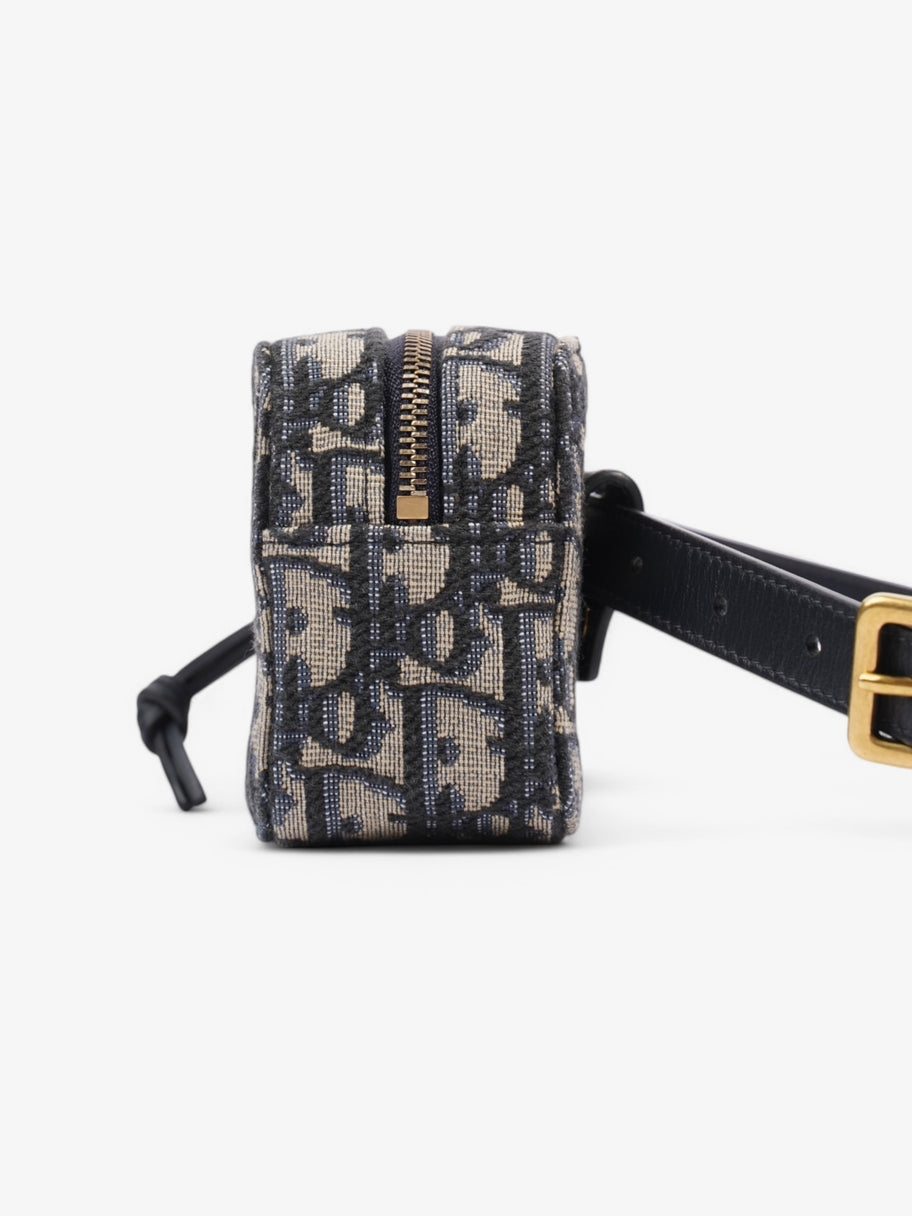 Christian Dior Trotter Belt Bag Blue Oblique Canvas Mini Image 3