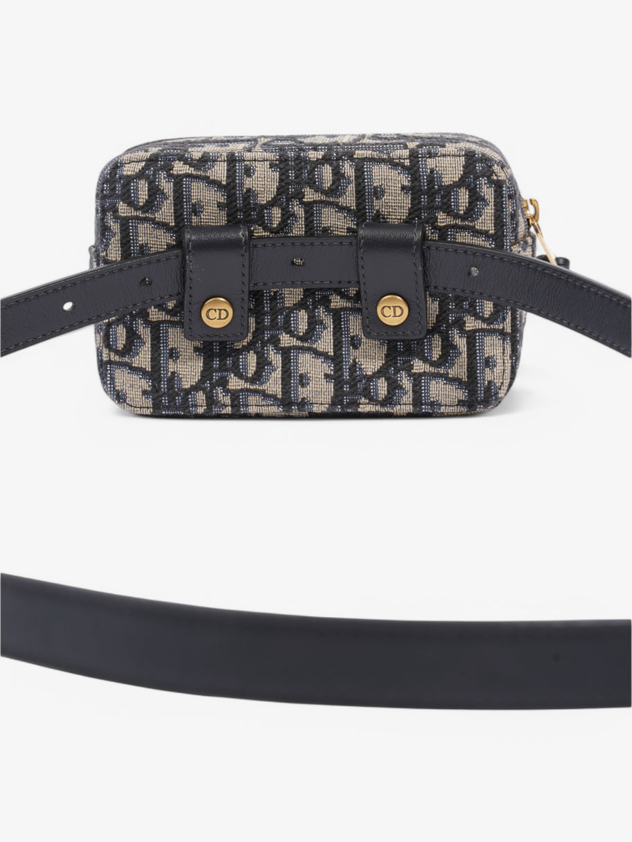 Christian Dior Trotter Belt Bag Blue Oblique Canvas Mini Image 5