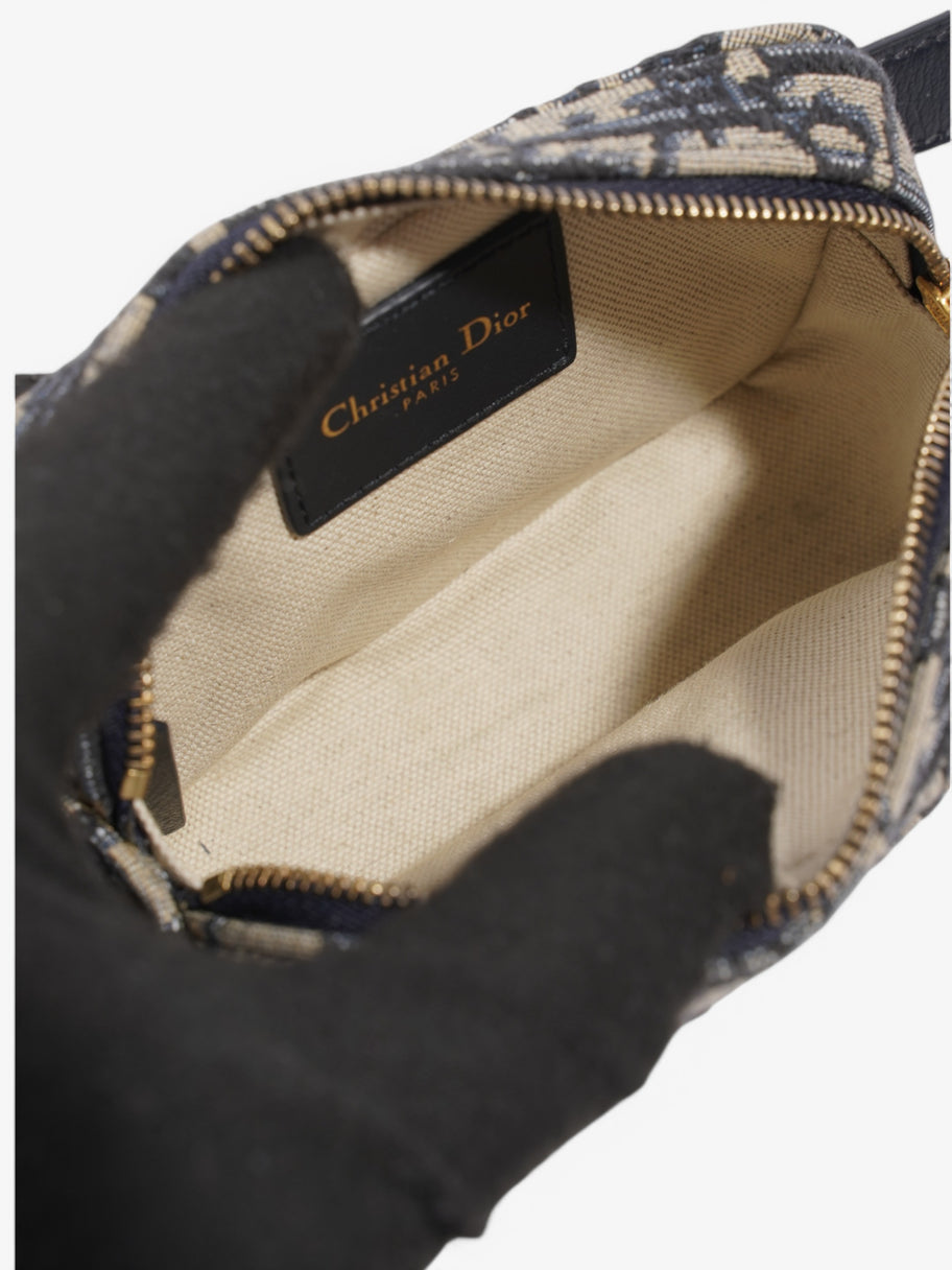 Christian Dior Trotter Belt Bag Blue Oblique Canvas Mini Image 8