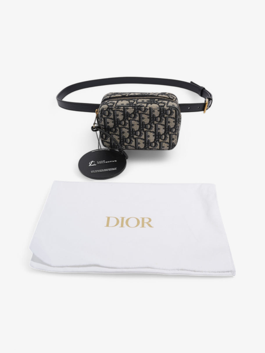 Christian Dior Trotter Belt Bag Blue Oblique Canvas Mini Image 9
