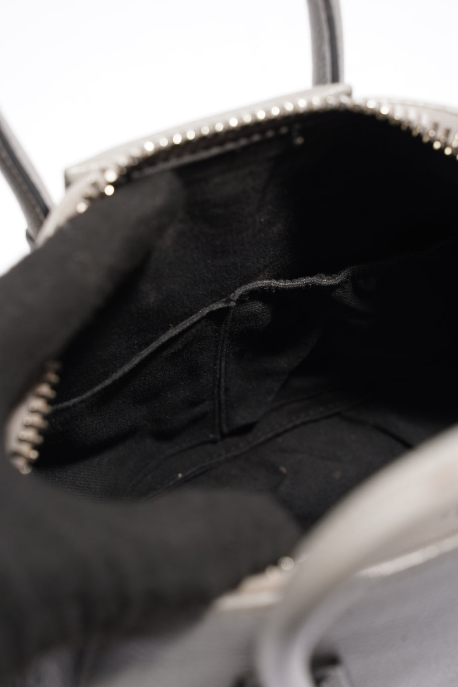 Givenchy Mini Antigona Grey Grained Leather Image 8