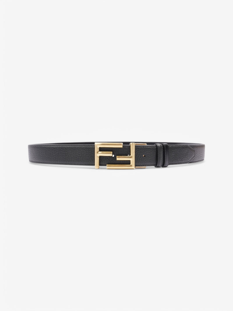  Fendi FF Reversible Belt Black / Gold Leather 139cm