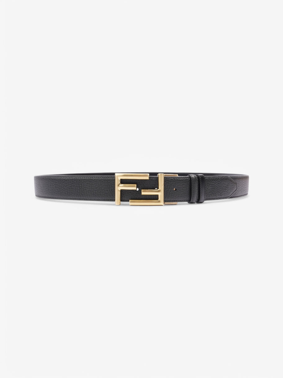 Fendi FF Reversible Belt Black / Gold Leather 139cm Image 1