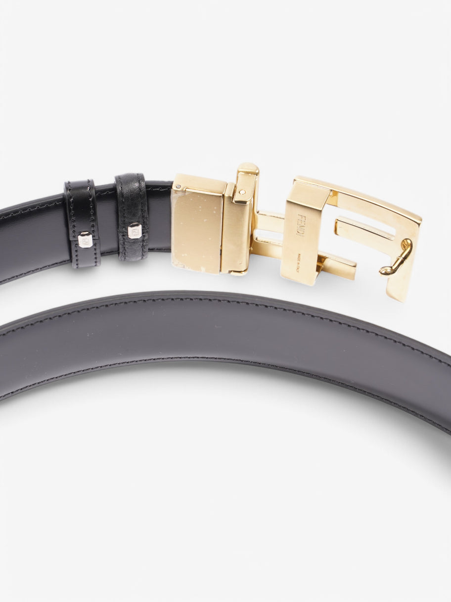 Fendi FF Reversible Belt Black / Gold Leather 139cm Image 4