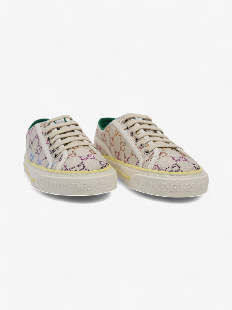 Gucci Crystal GG Tennis 1977 White / Multicoloured Canvas EU 38.5 UK 5.5 Image 2