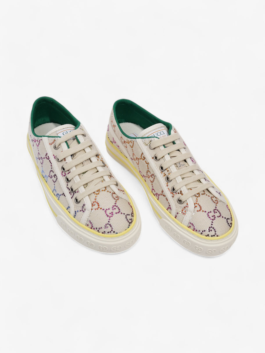 Gucci Crystal GG Tennis 1977 White / Multicoloured Canvas EU 38.5 UK 5.5 Image 8
