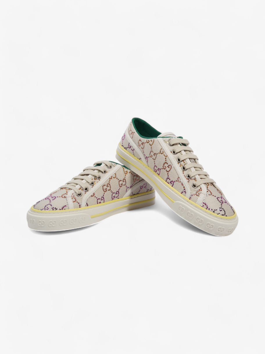 Gucci Crystal GG Tennis 1977 White / Multicoloured Canvas EU 38.5 UK 5.5 Image 9