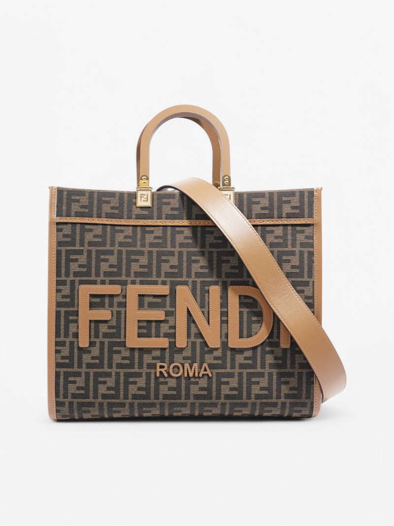  Fendi Sunshine Tote Zucca Canvas