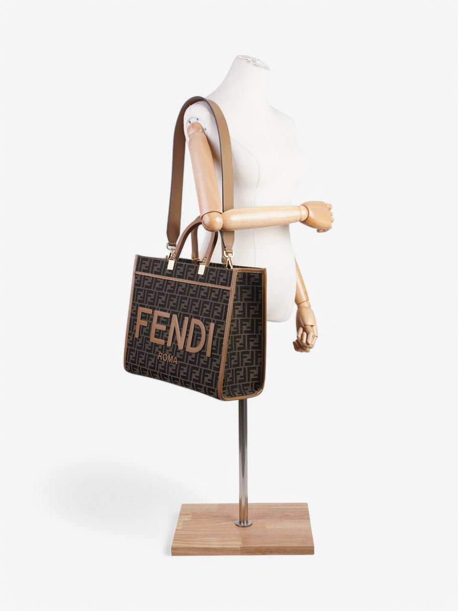 Fendi Sunshine Tote Zucca Canvas Image 2