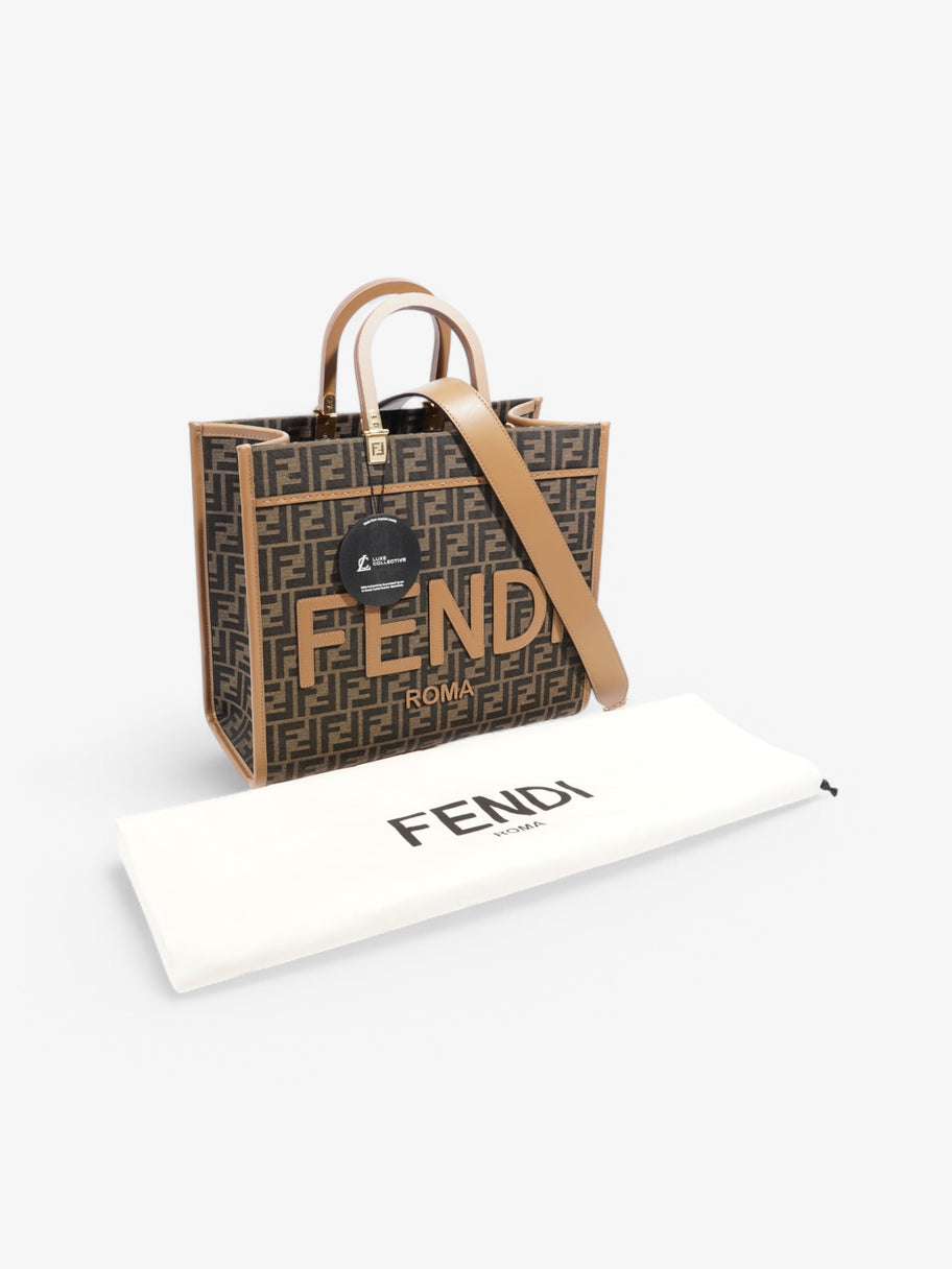 Fendi Sunshine Tote Zucca Canvas Image 9