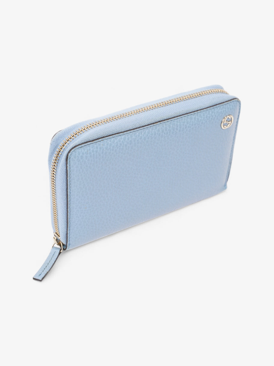 Gucci Zip Around Wallet Light Blue / Light Gold Leather Medium Image 6