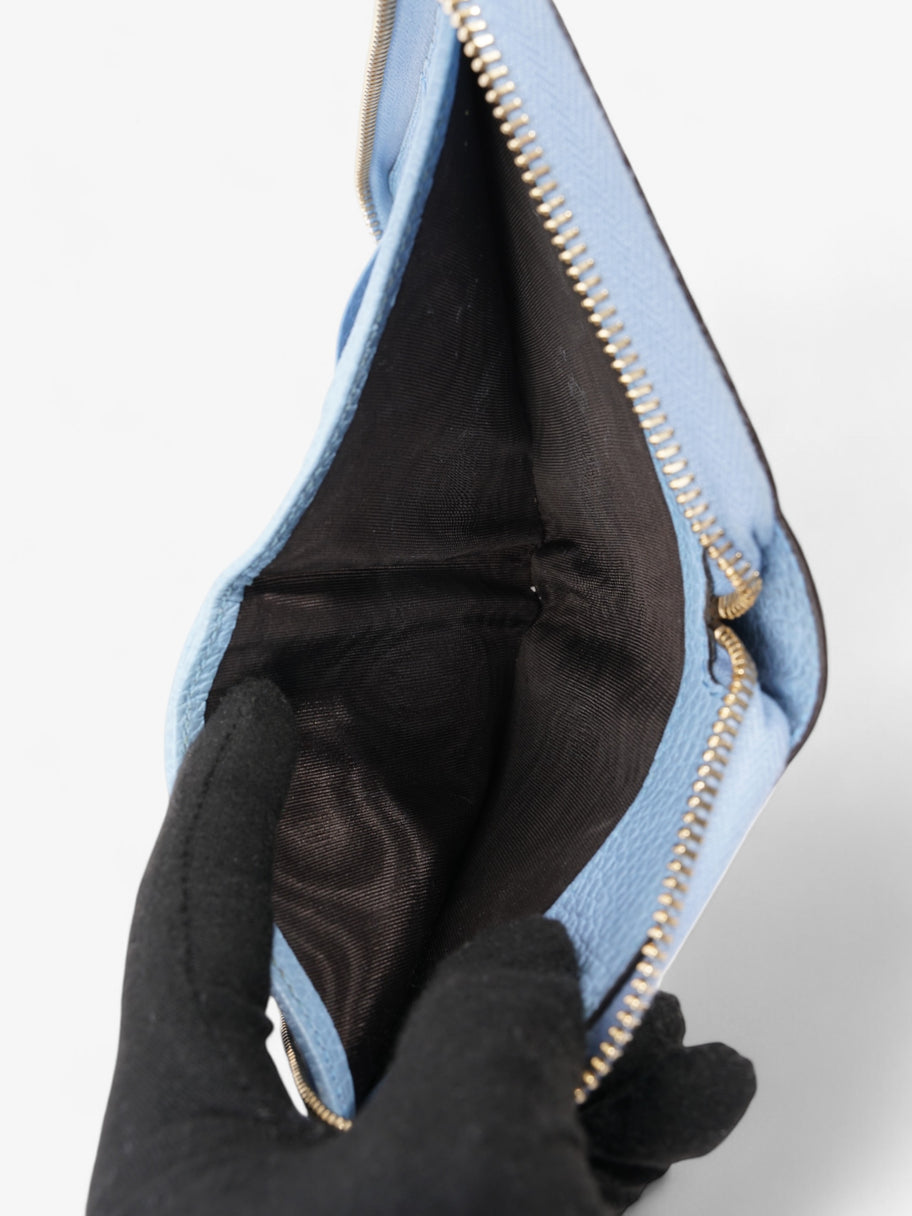 Gucci Zip Around Wallet Light Blue / Light Gold Leather Medium Image 8