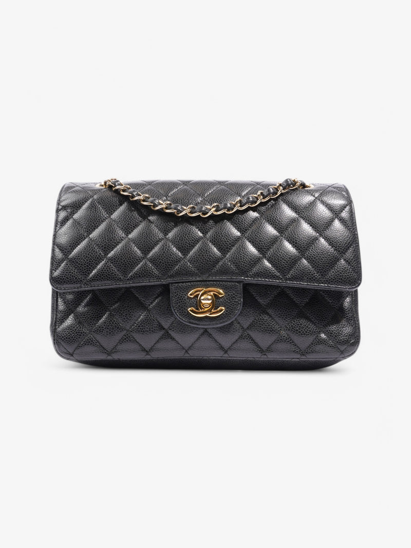  Chanel Classic Double Flap Black Caviar Leather Small