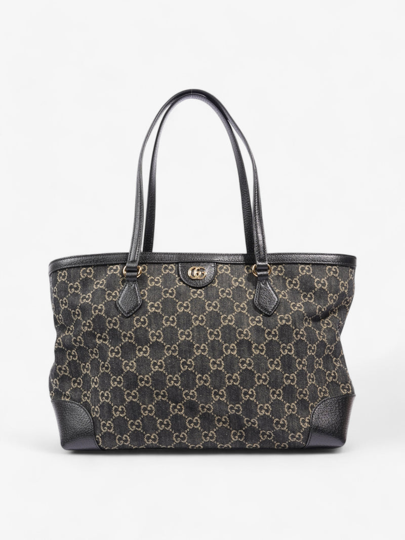  Gucci GG Ophidia Tote Black / GG Supreme Denim Medium