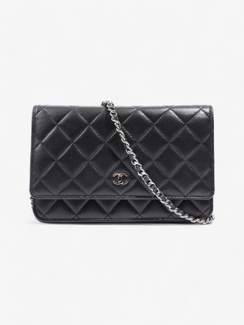  Chanel Wallet On Chain Black Lambskin Leather