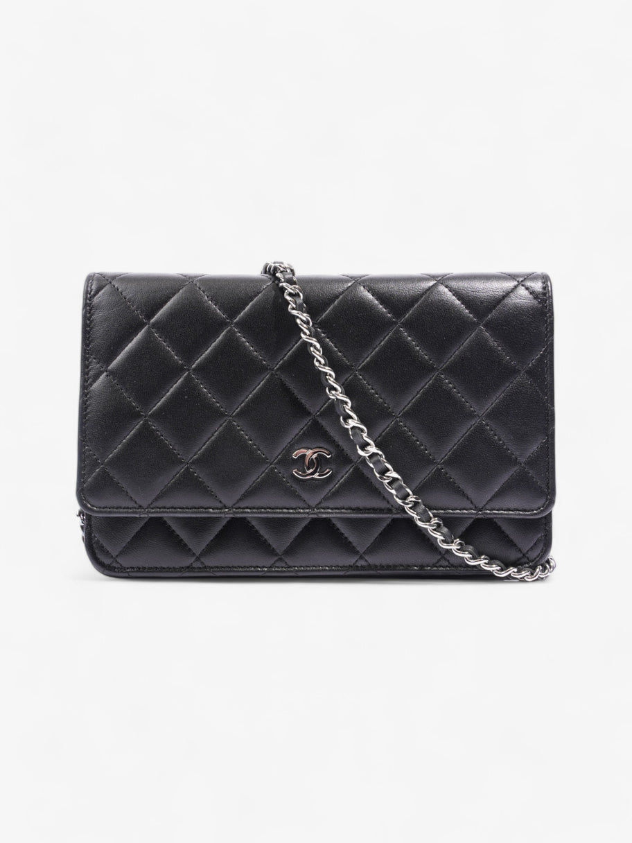 Chanel Wallet On Chain Black Lambskin Leather Image 1