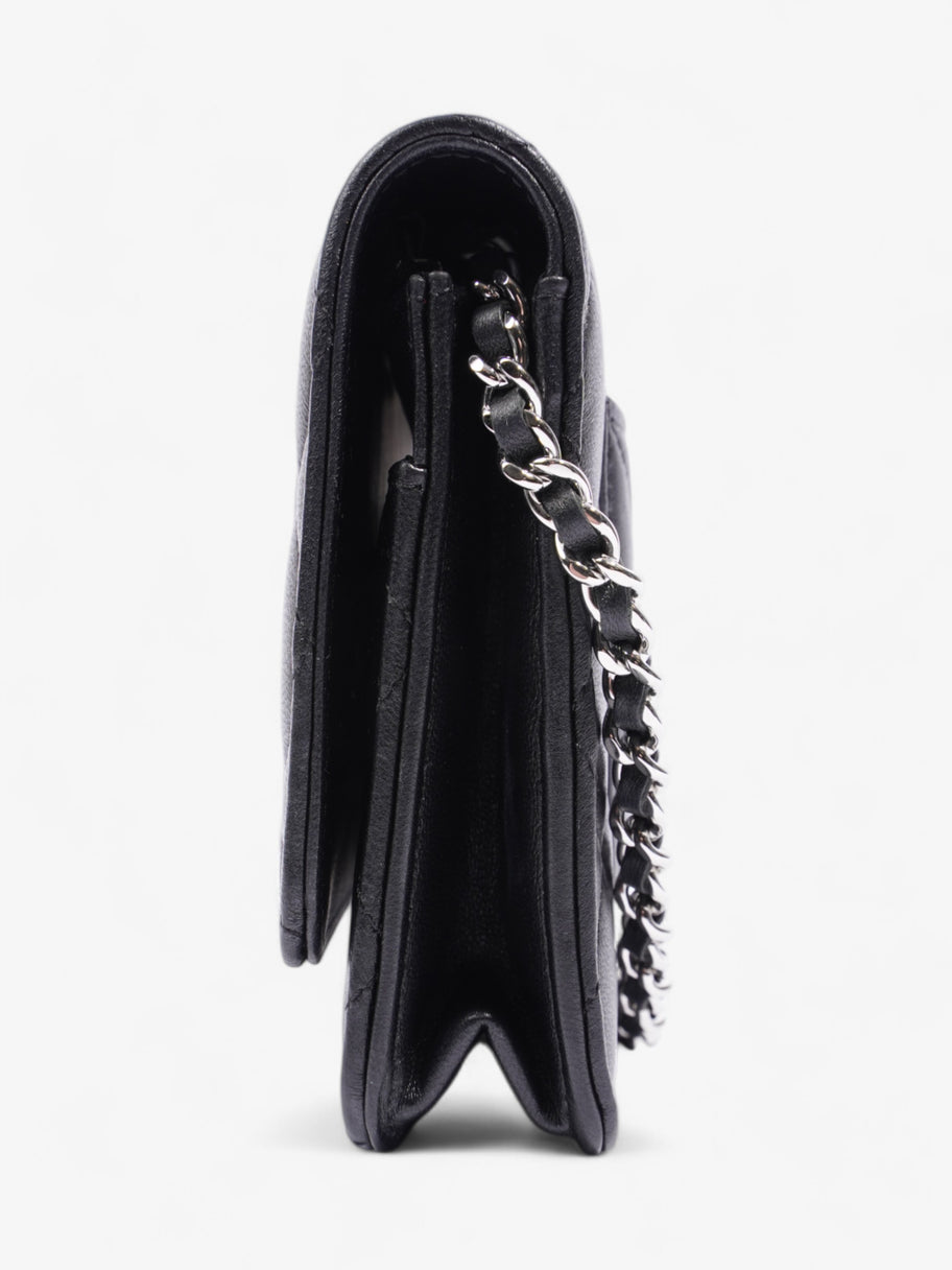 Chanel Wallet On Chain Black Lambskin Leather Image 3