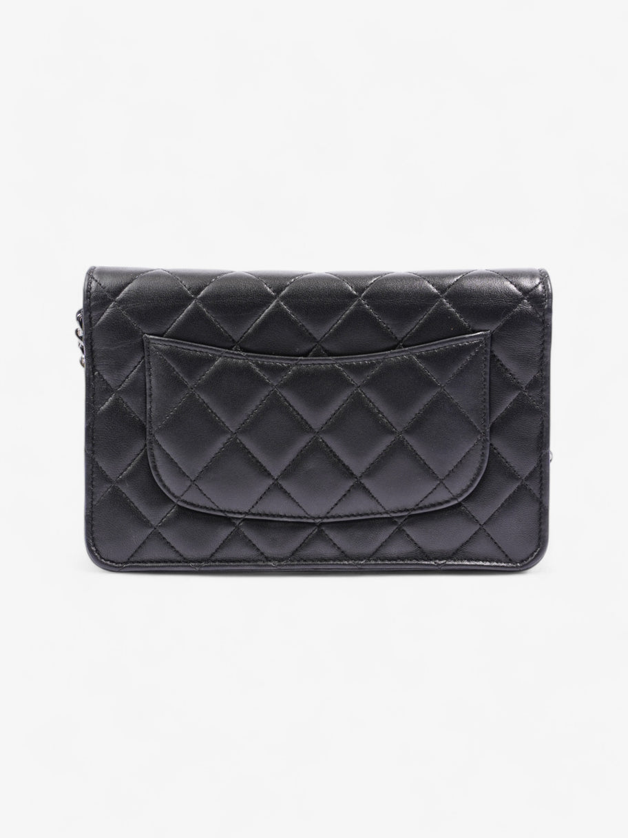 Chanel Wallet On Chain Black Lambskin Leather Image 4