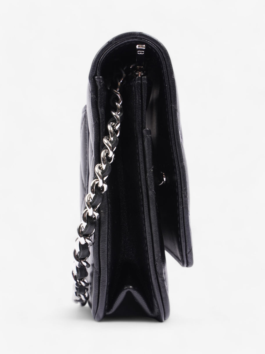 Chanel Wallet On Chain Black Lambskin Leather Image 5