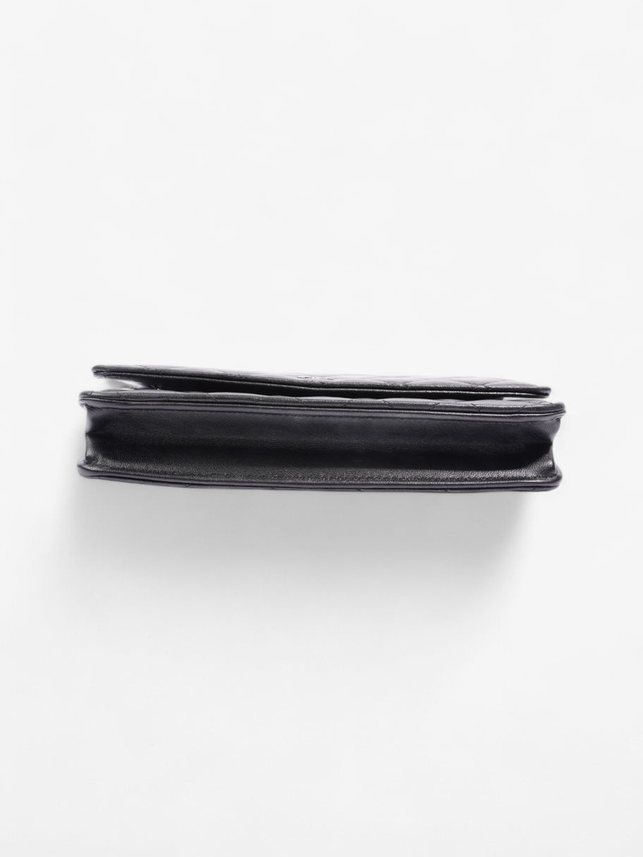 Chanel Wallet On Chain Black Lambskin Leather Image 7