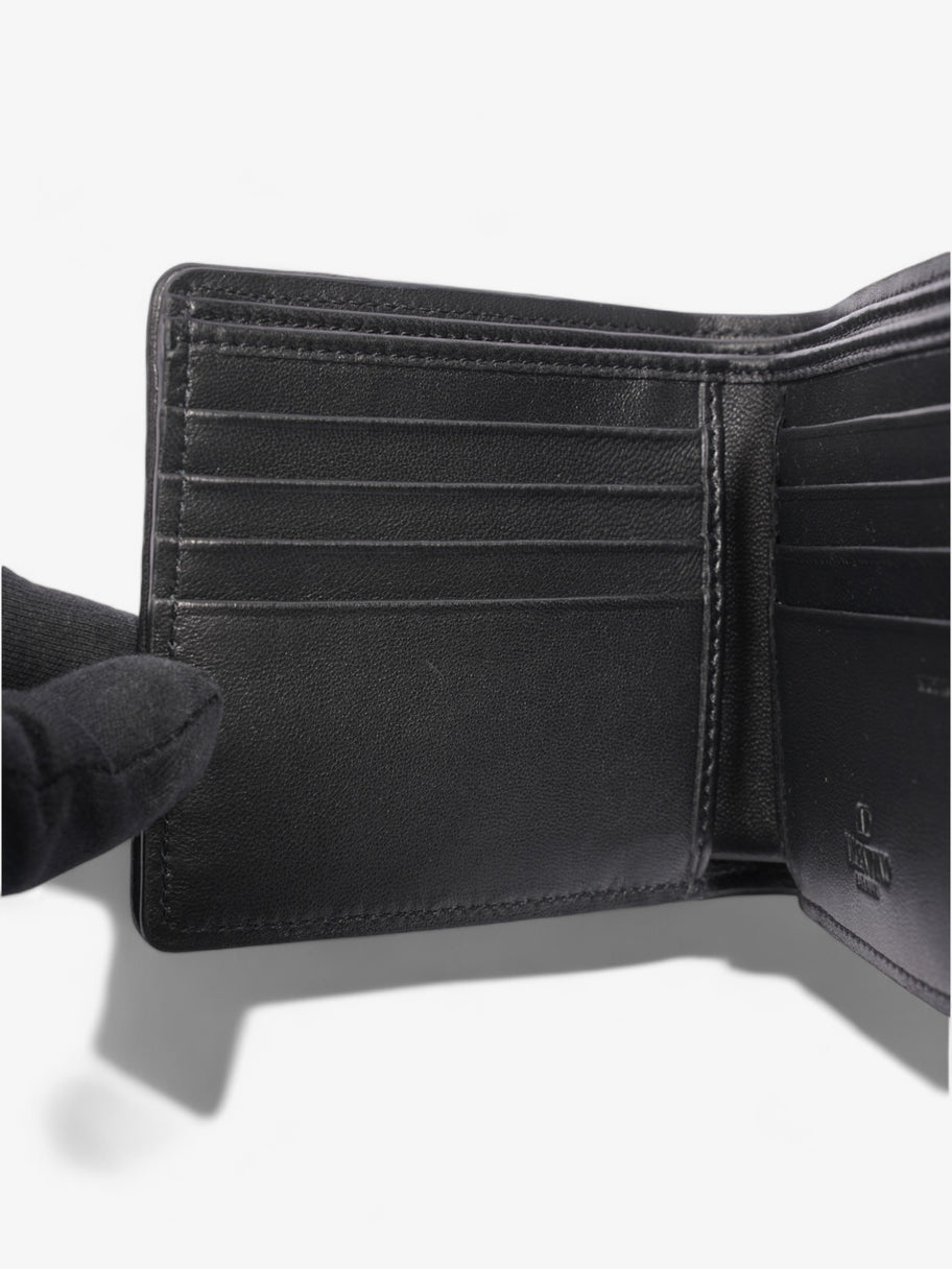 Valentino VLogo Wallet Indigo Blue / Black Canvas Image 5