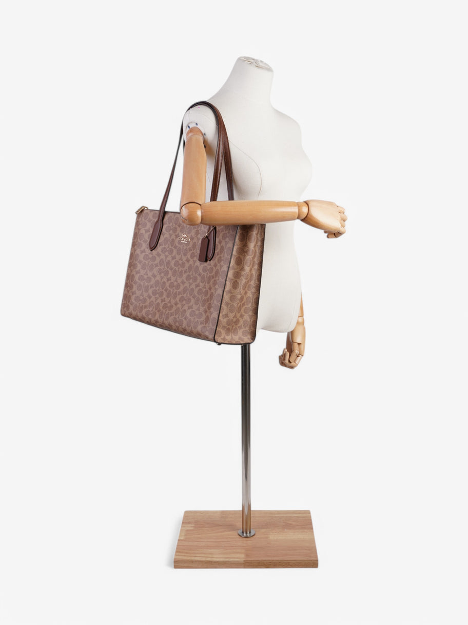 Coach Nina Tote Bag Brown / Beige Coated Canvas Image 2