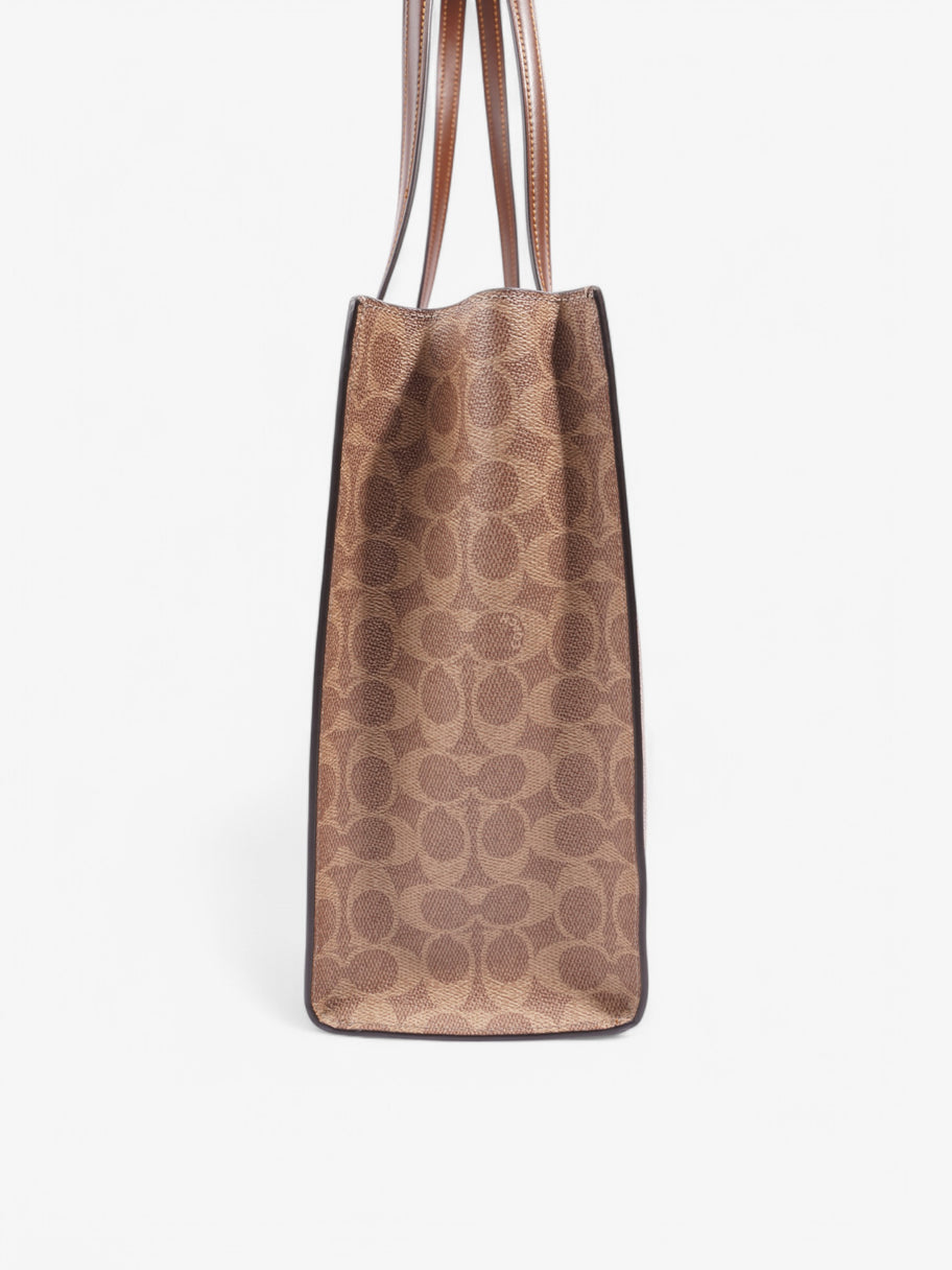 Coach Nina Tote Bag Brown / Beige Coated Canvas Image 3