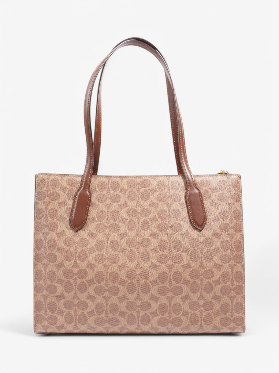 Coach Nina Tote Bag Brown / Beige Coated Canvas Image 4