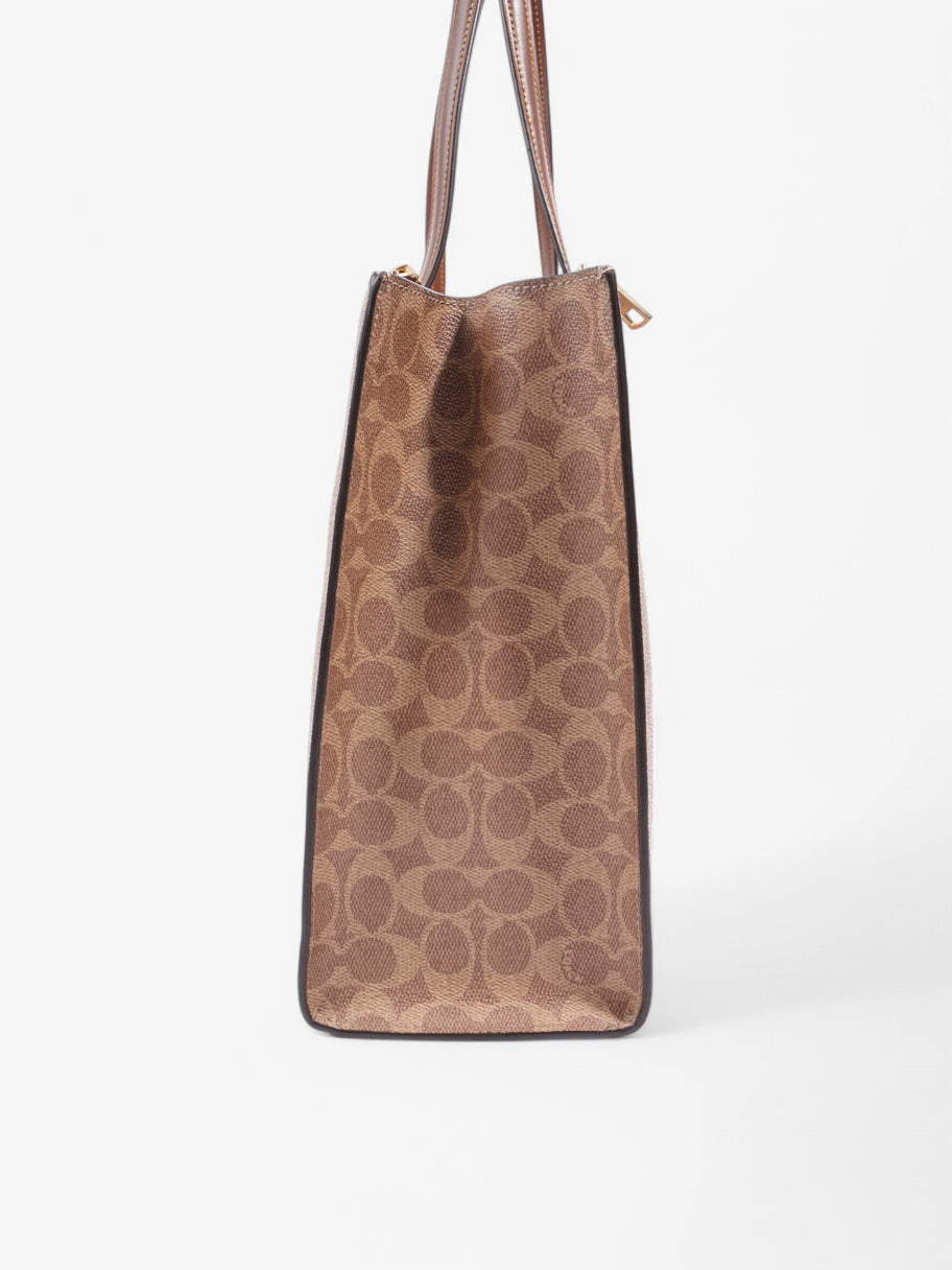 Coach Nina Tote Bag Brown / Beige Coated Canvas Image 5
