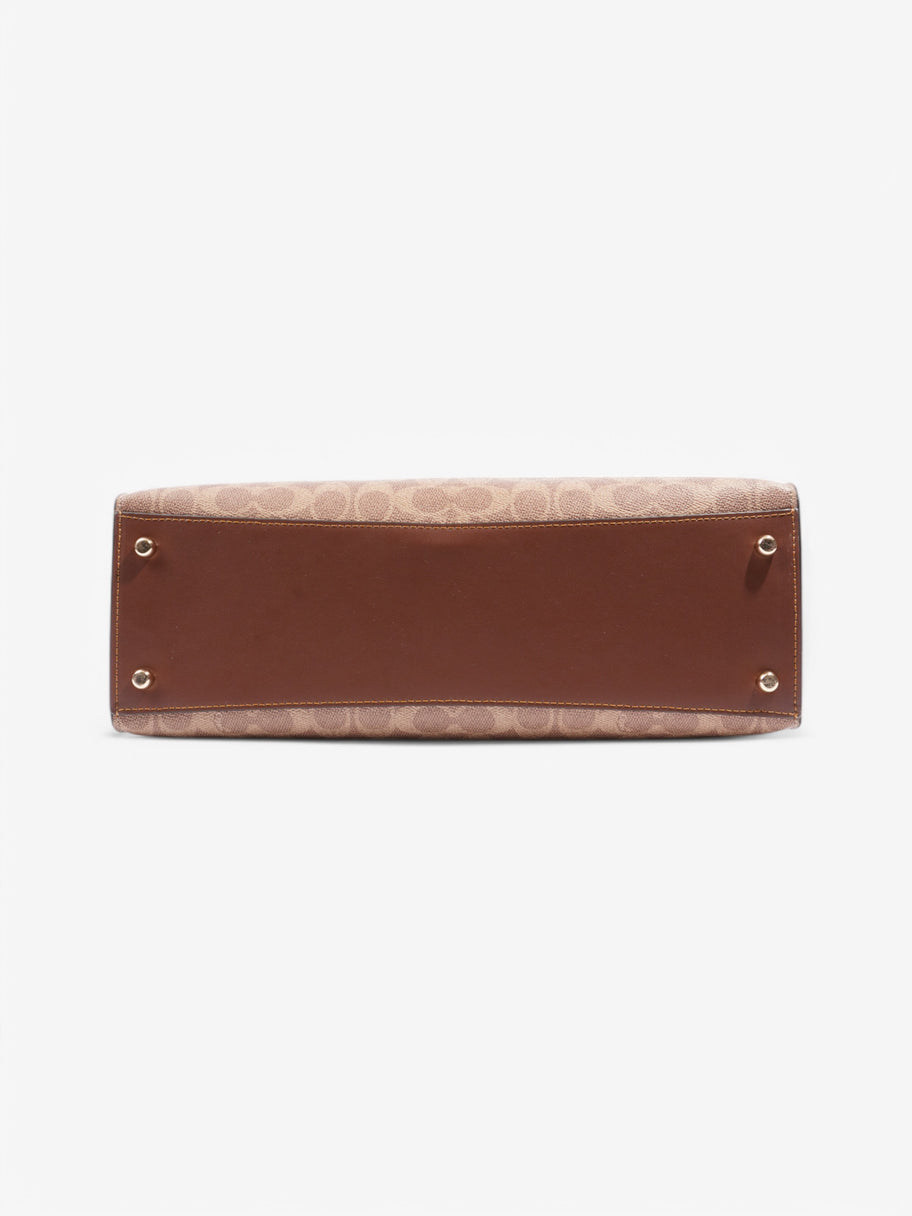 Coach Nina Tote Bag Brown / Beige Coated Canvas Image 6