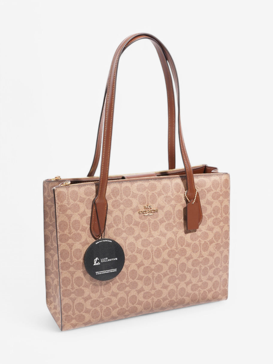 Coach Nina Tote Bag Brown / Beige Coated Canvas Image 9