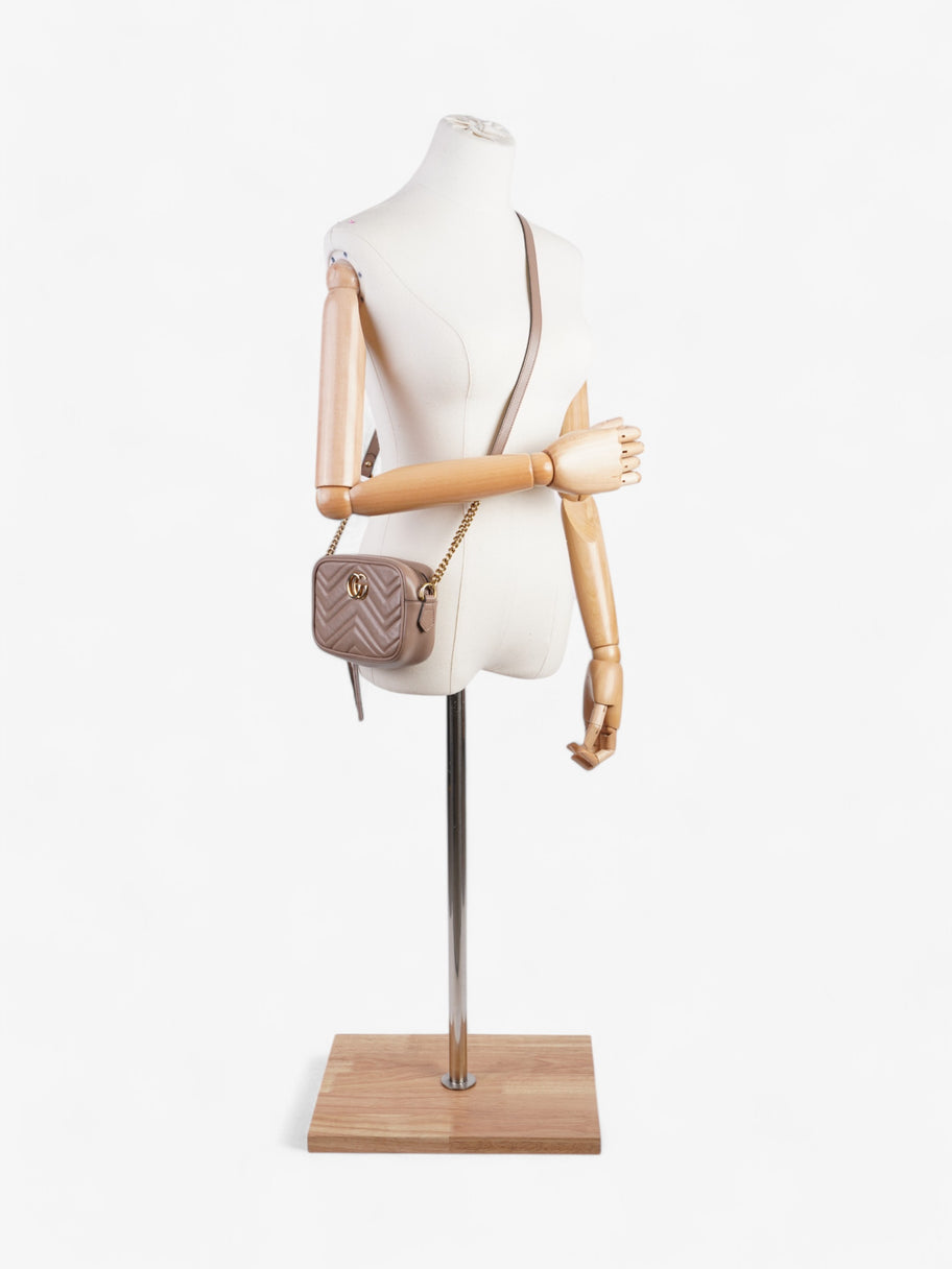 Gucci GG Marmont Dusty Pink Matelasse Leather Mini Image 2