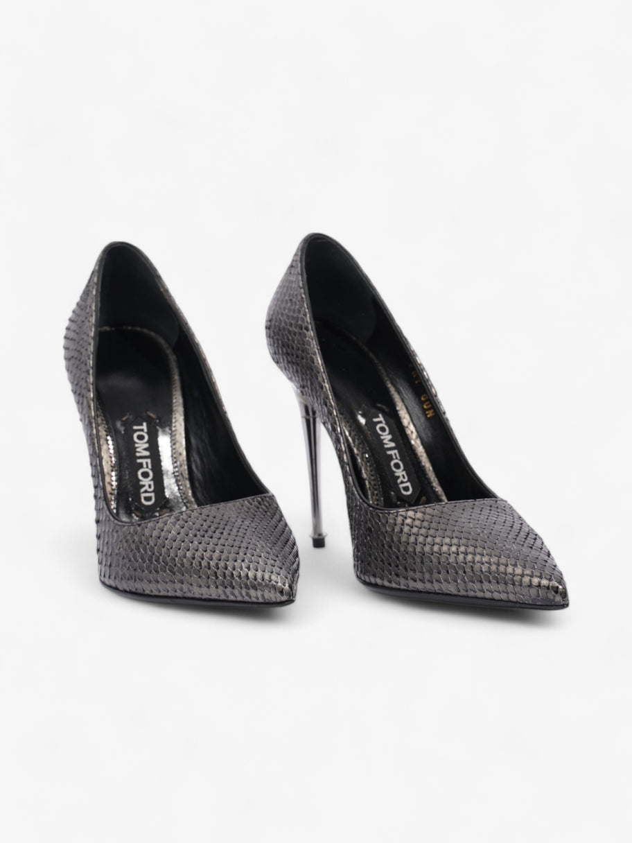 Tom Ford Textured Heels 110mm Python / Gunmetal Python EU 37 UK 4 Image 10