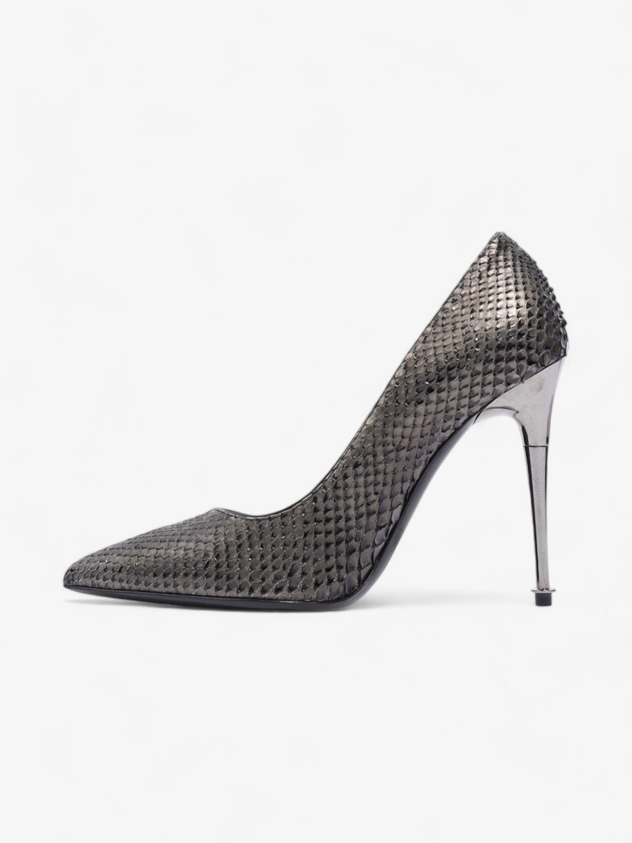 Tom Ford Textured Heels 110mm Python / Gunmetal Python EU 37 UK 4 Image 11