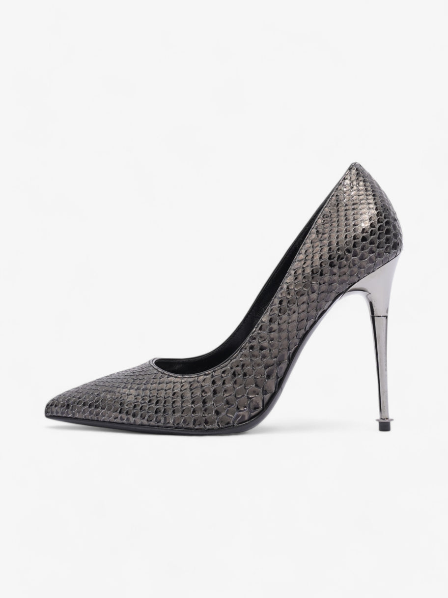 Tom Ford Textured Heels 110mm Python / Gunmetal Python EU 37 UK 4 Image 13