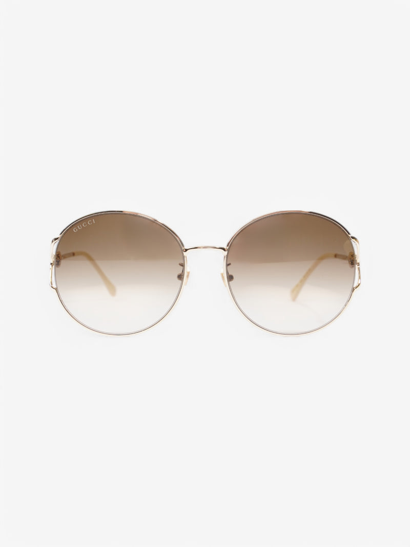  Gucci Horsebit Sunglasses Cream Base Metal
